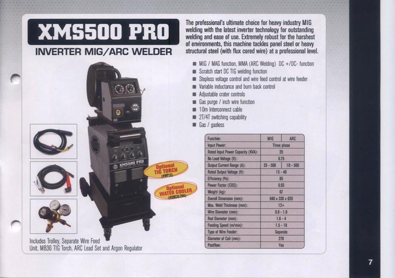 Mig welder new Strata XMS500 PRO three phase remote wire feeder mig/arc, optional tig, optional water cooler