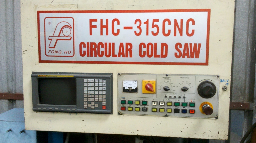 Cold cut saw Fong Ho, Fanuc CNC controlled with powered vice