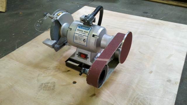Bench grinder, Linishall, with linishing attachment 200mm, 1 phase 1 hp New
