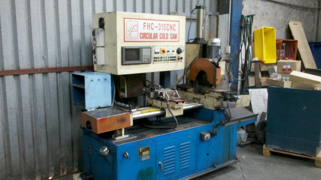 Cold cut saw Fong Ho, Fanuc CNC controlled with powered vice